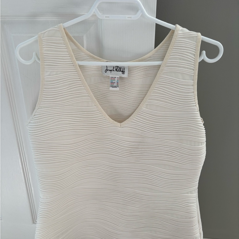 Joseph Ribkoff Cream Textured Tank Top